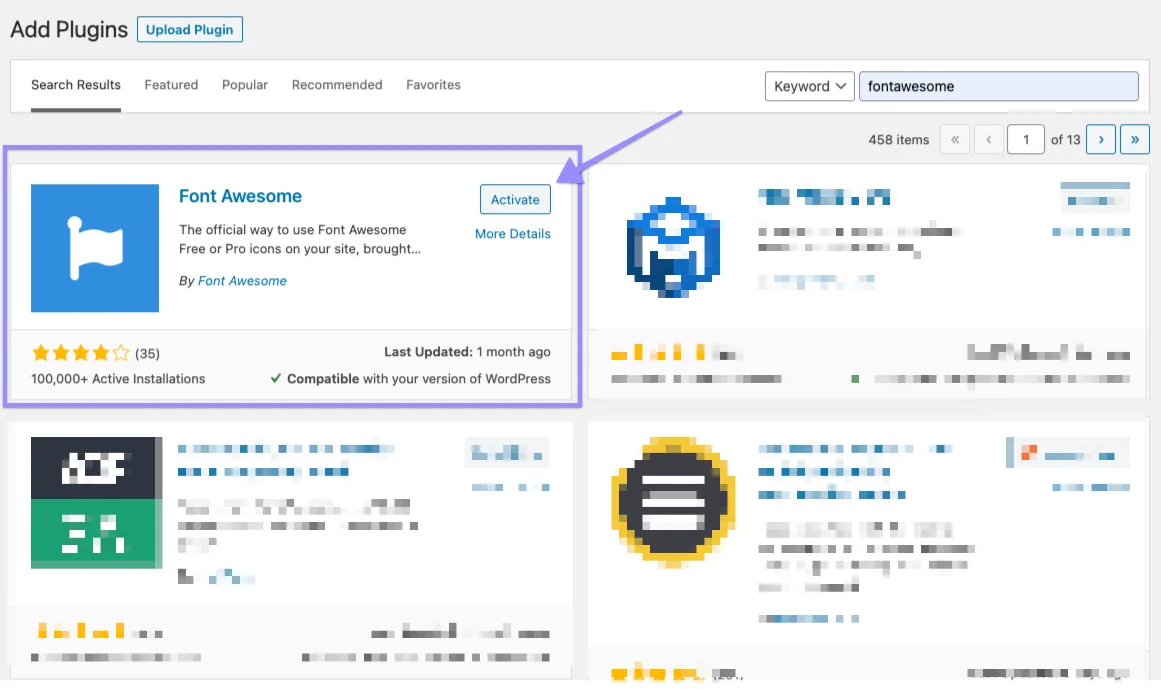 Instalar o plugin oficial FontAwesome
